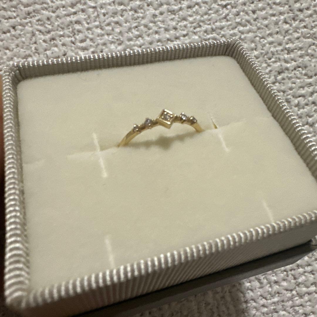 【ete】指輪　９号　10金　0.05ct