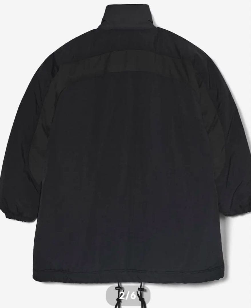 PADDED NYLON BENCH COAT (BLACK/WHITE) XL - メルカリ