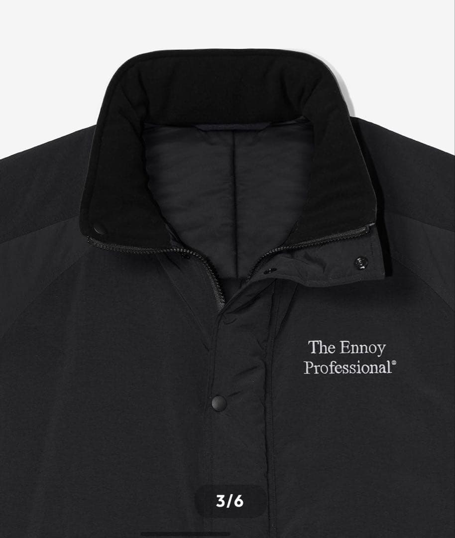 PADDED NYLON BENCH COAT (BLACK/WHITE) XL - メルカリ