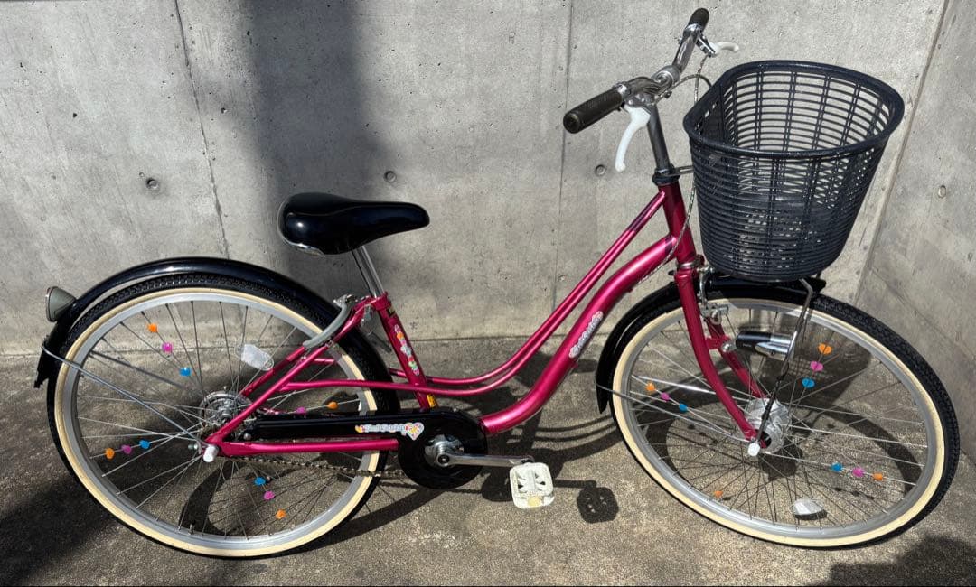 岐阜市周辺引渡し限定】女の子用 自転車 赤 24インチ - メルカリ