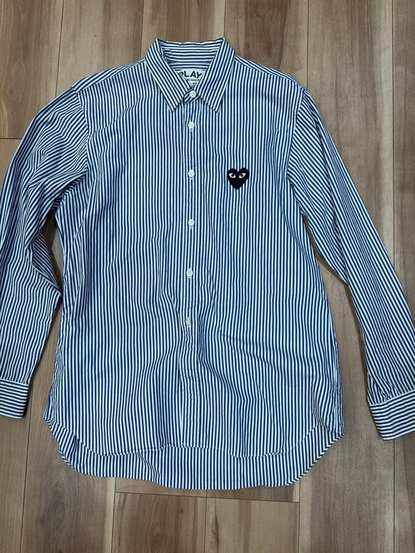 PLAY COMME des GARÇONS ストライプシャツ S プレイ コムデギャルソン ストライプシャツ (COMME des GARCONS/シャツ