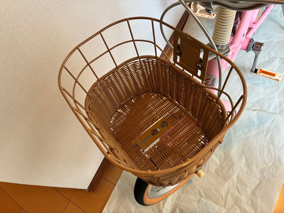 HACCHI 幼児用自転車 ピンク 前カゴ付き - メルカリ