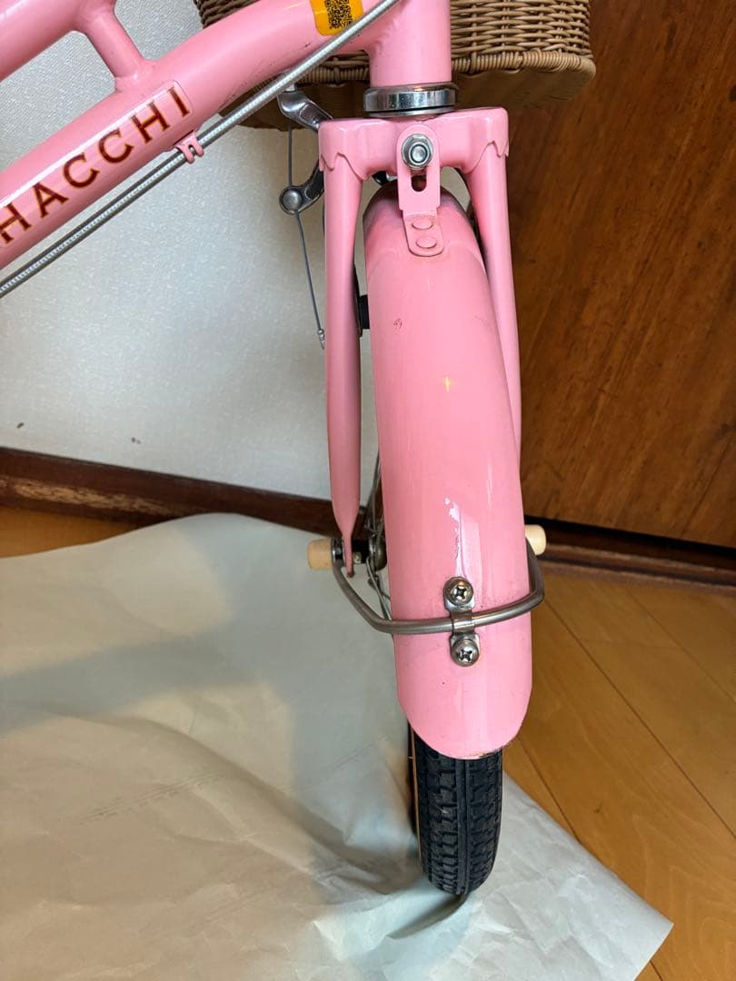 HACCHI 幼児用自転車 ピンク 前カゴ付き - メルカリ
