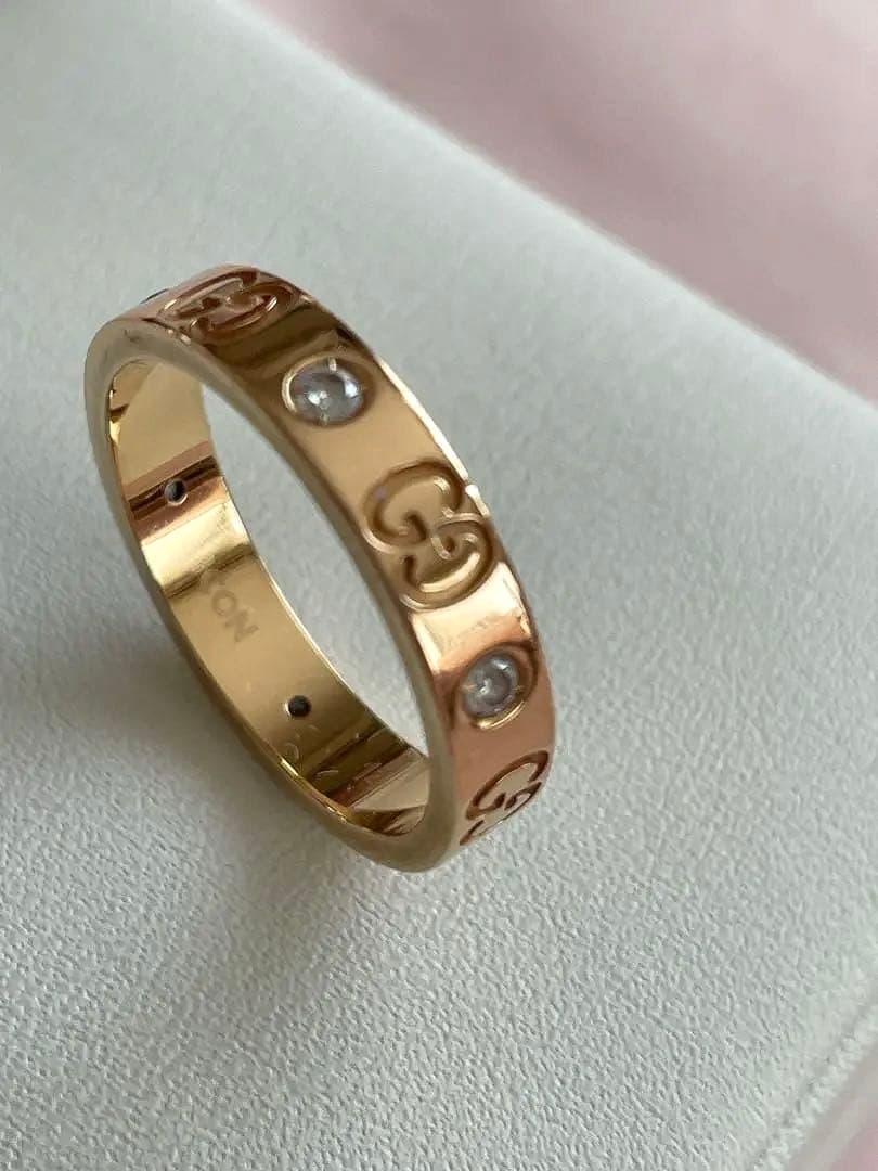 G U C C I アイコンリング ダイヤモンド K18PG D 6P - メルカリ