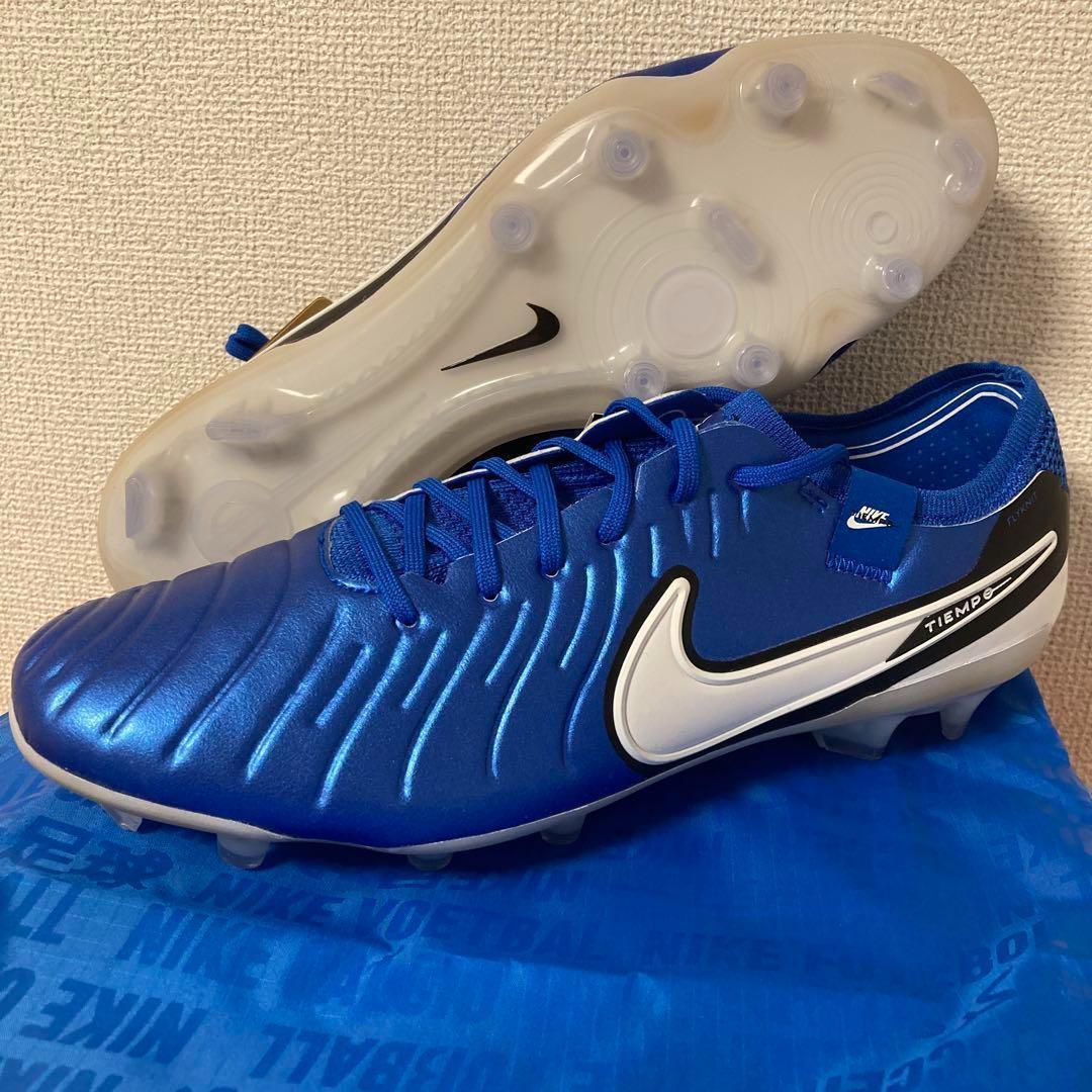 NIKEティエンポレジェンド10エリートFG 天然芝 青 スパイク 26.5cm