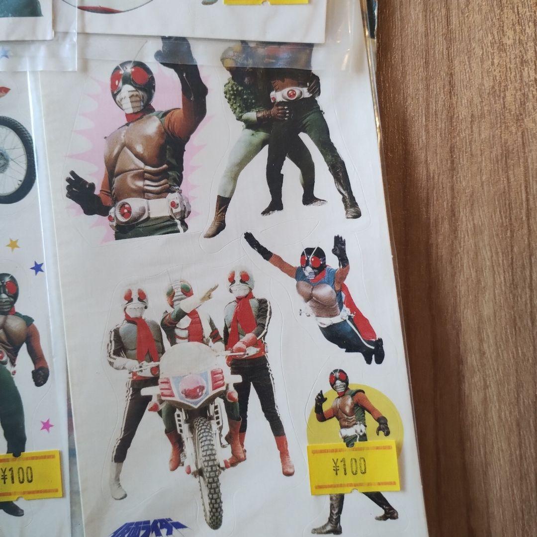仮面ライダーシール台紙付き石森プロ 駄玩具 昭和レトロ 駄菓子屋