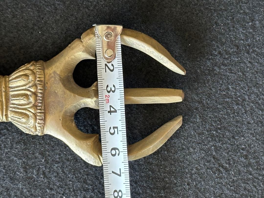 チベット密教法具 三鈷杵 長さ21cm 重さ373g 魔除け 厄除け 浄化