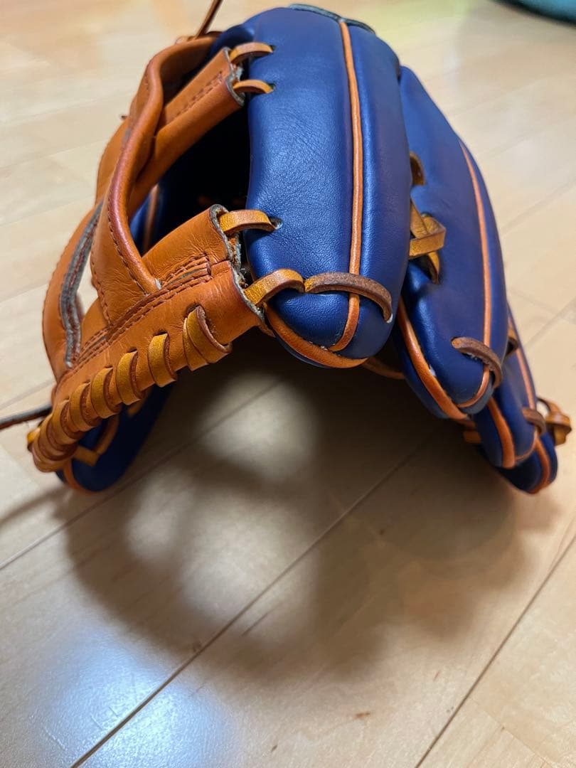 アンダーアーマ 軟式 グローブ 青 オレンジ オーダー 中古 オール