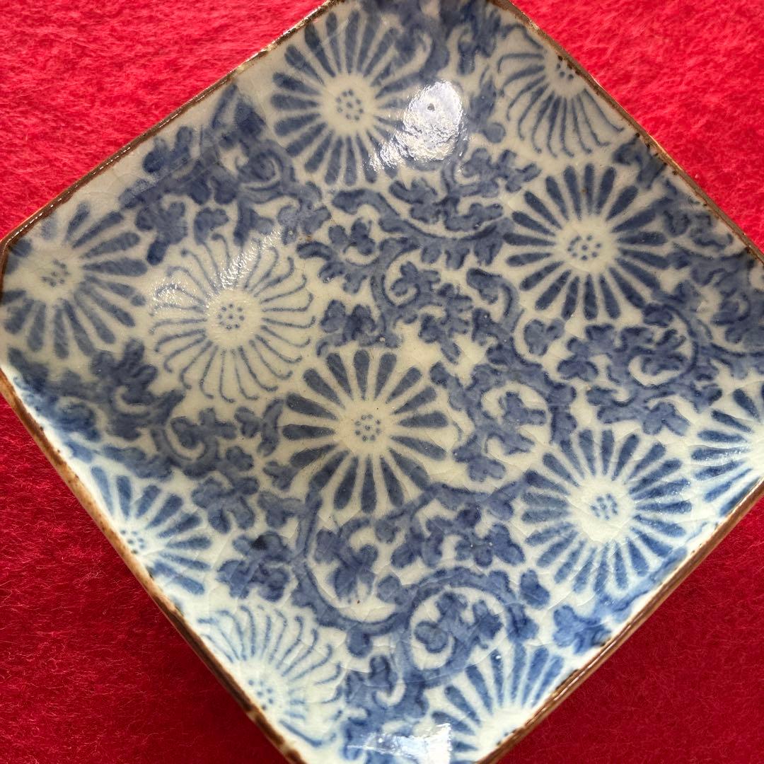 古伊万里 型摺 豆皿 小皿 江戸時代 ②
