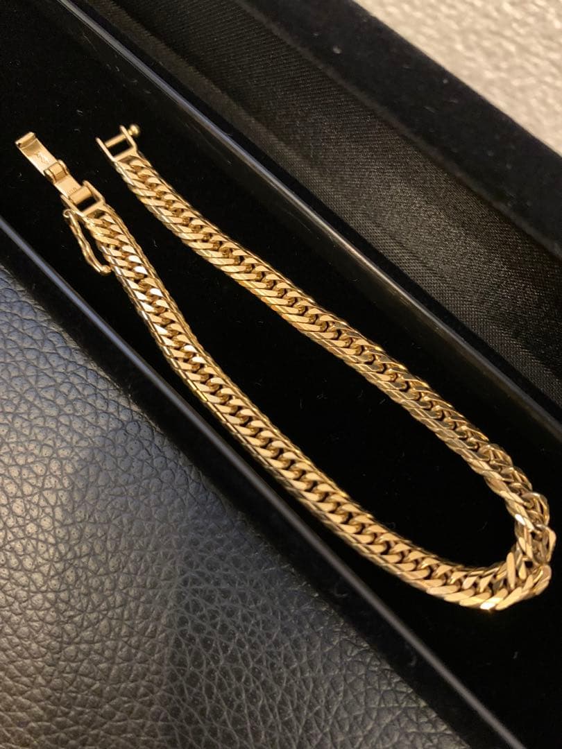 K18 10.5g 喜平　Mカット　ブレスレット 17cm 造幣局刻印あり