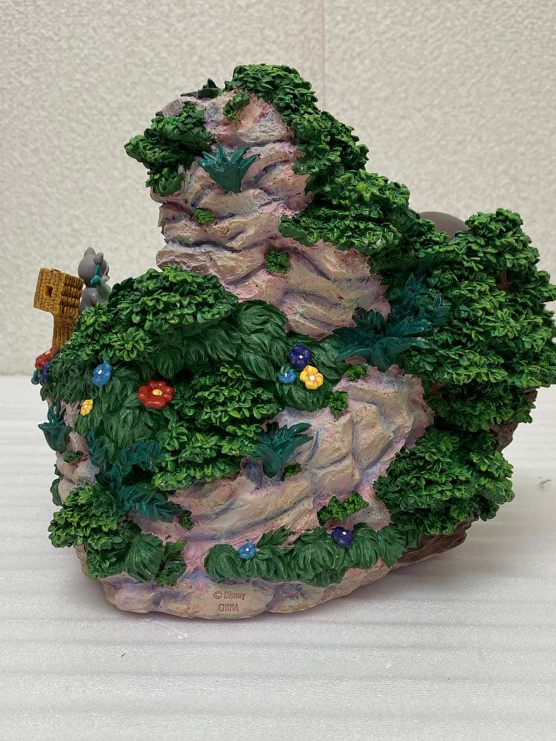 3-2886 廃盤品 ディズニー フィギュア グーフィー森の動物達 釣り 滝置物