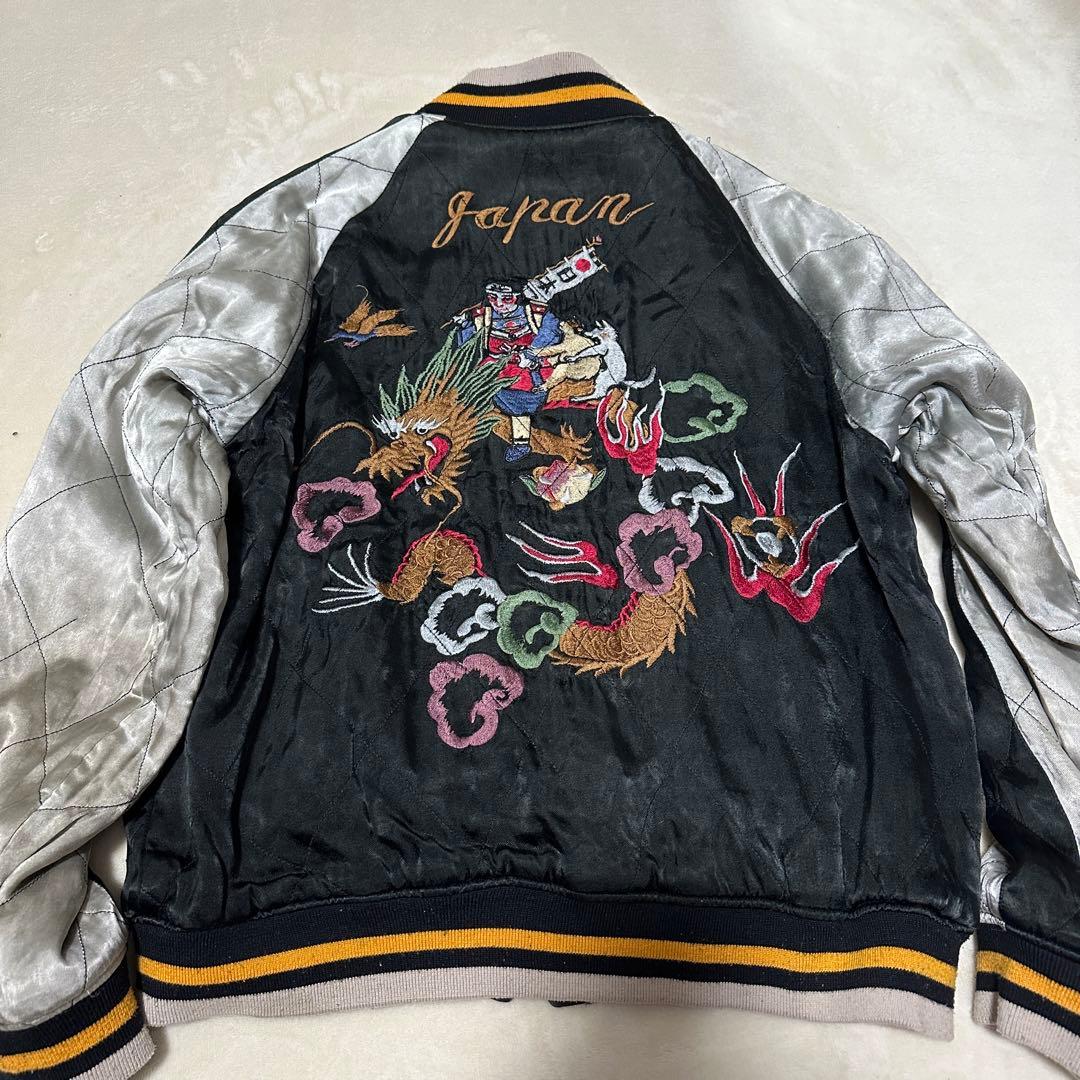 希少】houston ベロア リバーシブル スカジャン 桃太郎 金太郎 - メルカリ