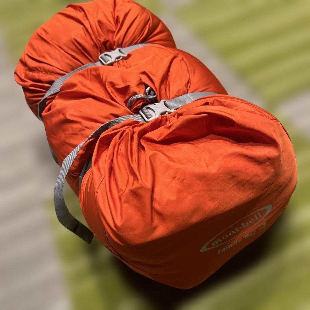 美品☆モンベル ファミリーバック#1 寝袋 オレンジ - メルカリ