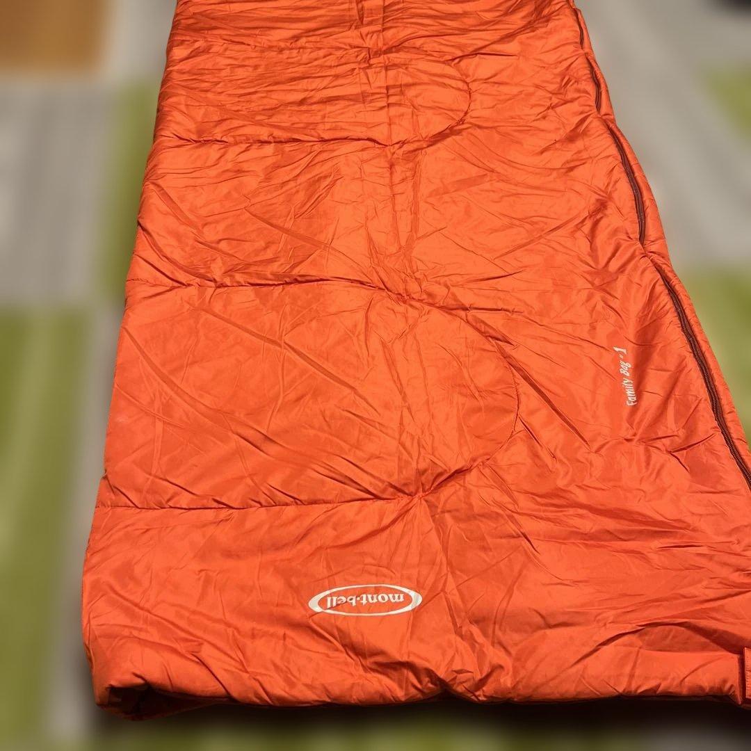 美品☆モンベル ファミリーバック#1 寝袋 オレンジ - メルカリ