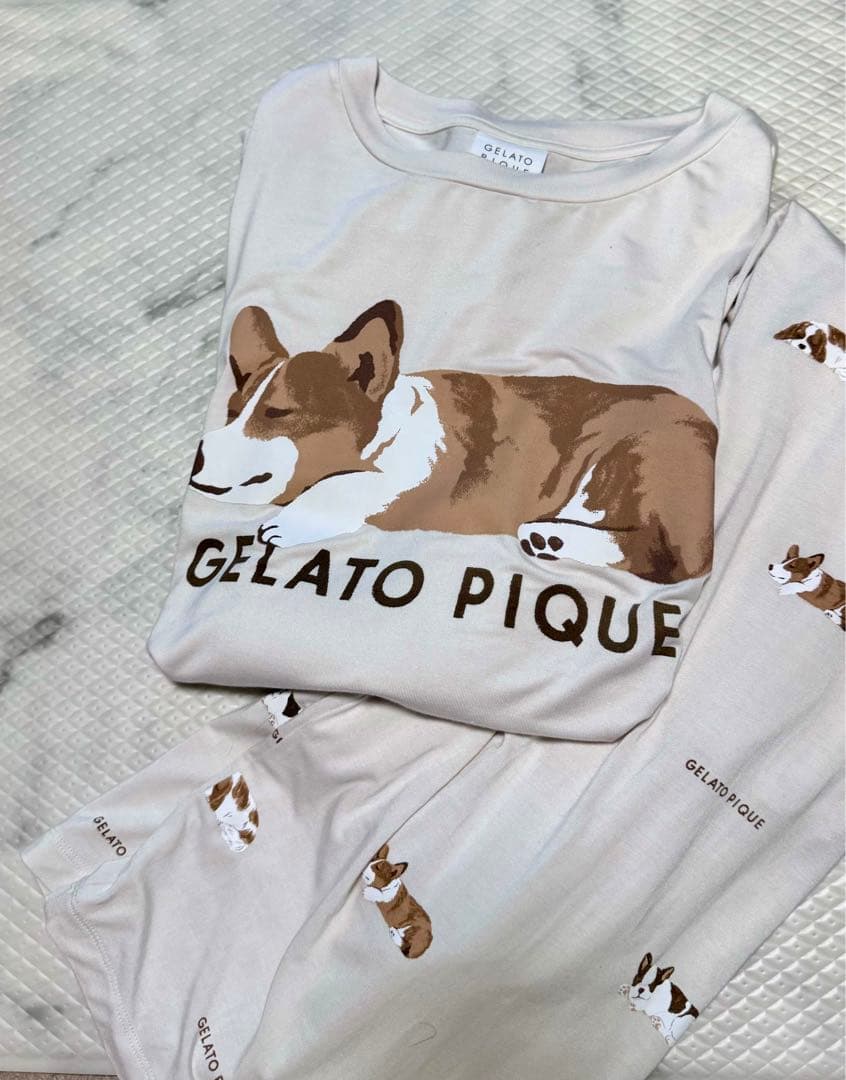 ジェラートピケコーギー柄 パジャマ ジェラピケ - メルカリ