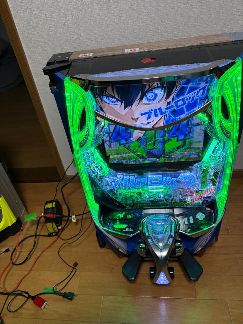 家庭用可 eフィーバーブルーロック 実機 外付け配線・鍵・トランス付