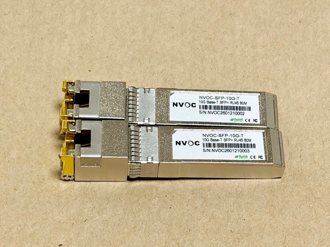 10GBASE-T 銅線 SFP+ 光トランシーバ 2個 Amazon.co.jp: XikeStor 10GBase-T SFP+ - RJ45トランシーバー 10G 銅