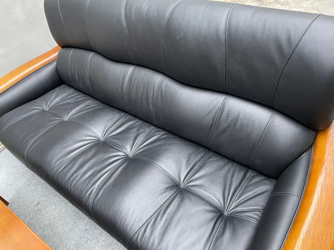 ブランコ様専用 美品 浜本工芸 本革 応接セット ソファ テーブル 2点セット