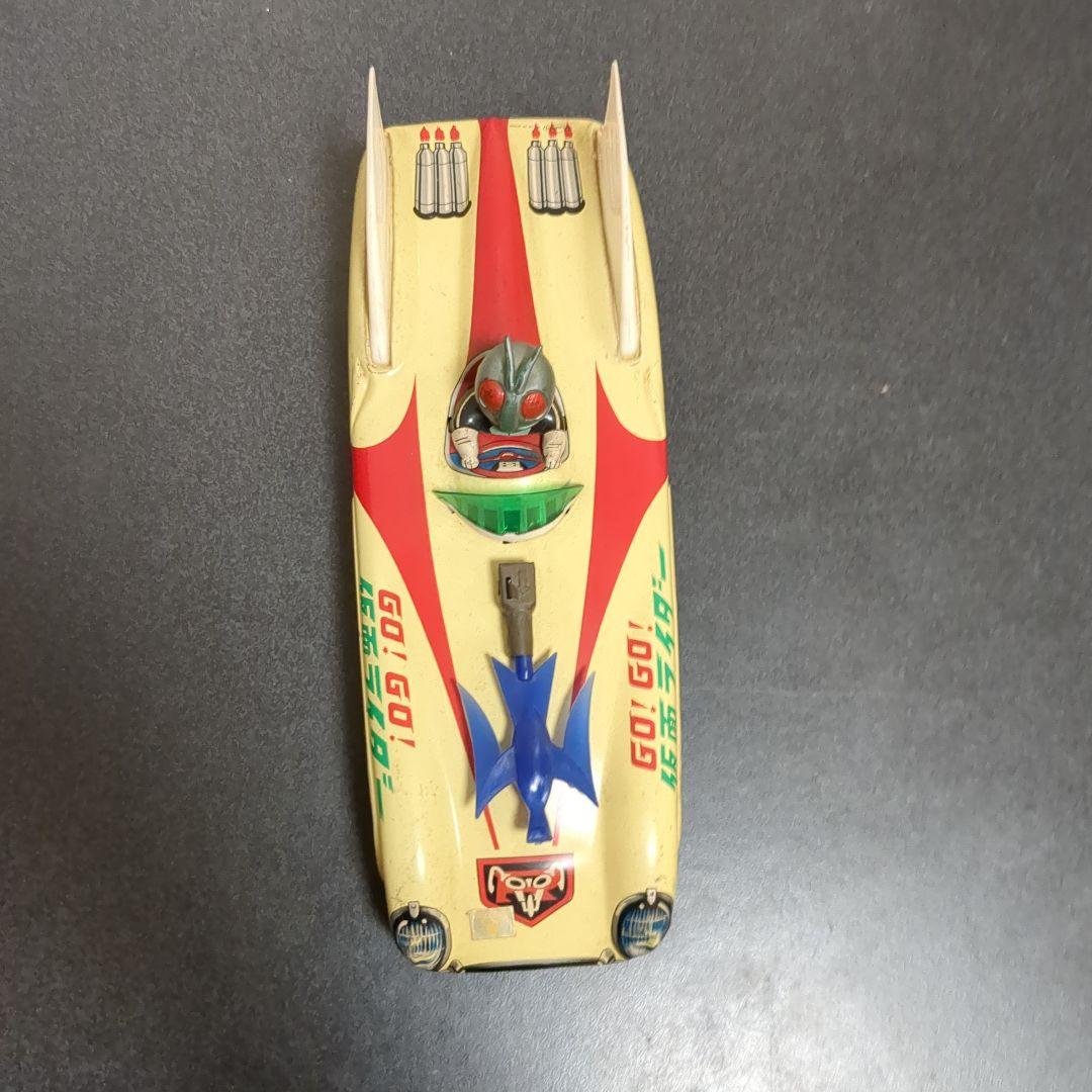 a*k様 仮面ライダー 車 ウイング付き フィギュア付き　ブリキ