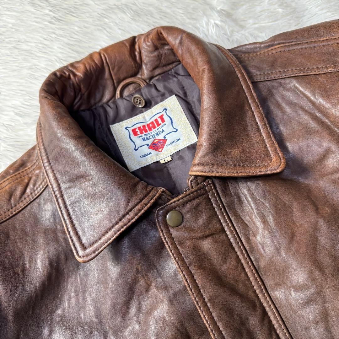 90s】G-1 フライトレザージャケット L ムートン襟ボア・中綿入り