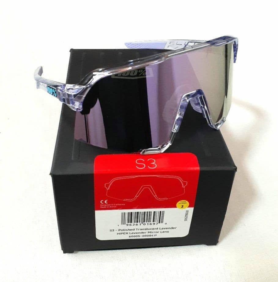 最新版 100% S3 クリア ラベンダー ワンハンドレッド サングラス