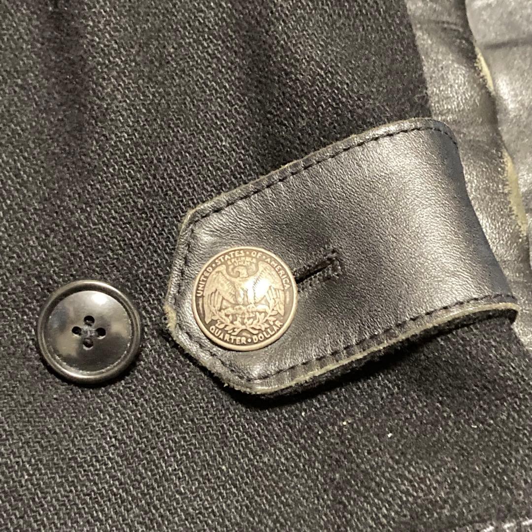 AVIREX アビレックス 牛革 ドンキーカラーフライトジャケット 銀ボタン