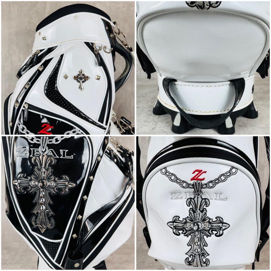 ZEAL ゴルフバッグ キャディバッグ 希少デザイン 6分割 クロス