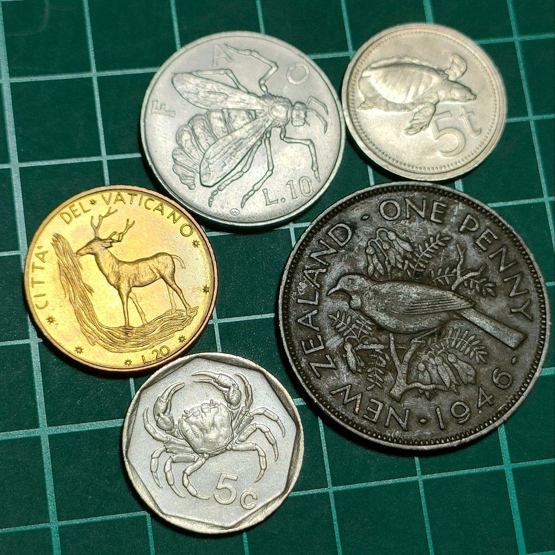 世界の動物、昆虫コイン④ 外国コイン 硬貨 貨幣 古銭 - メルカリ