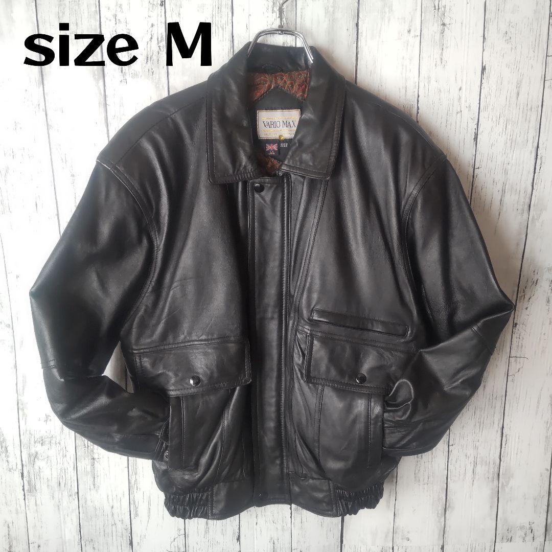 VARIOMAX 裏地総柄キルティングが映える黒のラムレザーボンバージャケット 新作】ラムレザー ボンバー ジャケット（2002272570
