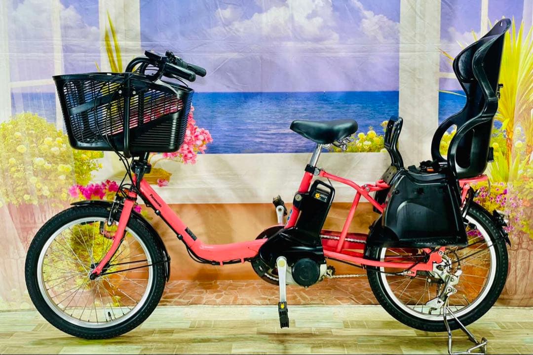 パナソニックギュット⭐️12AH！子供乗せ電動アシスト自転車Y3155