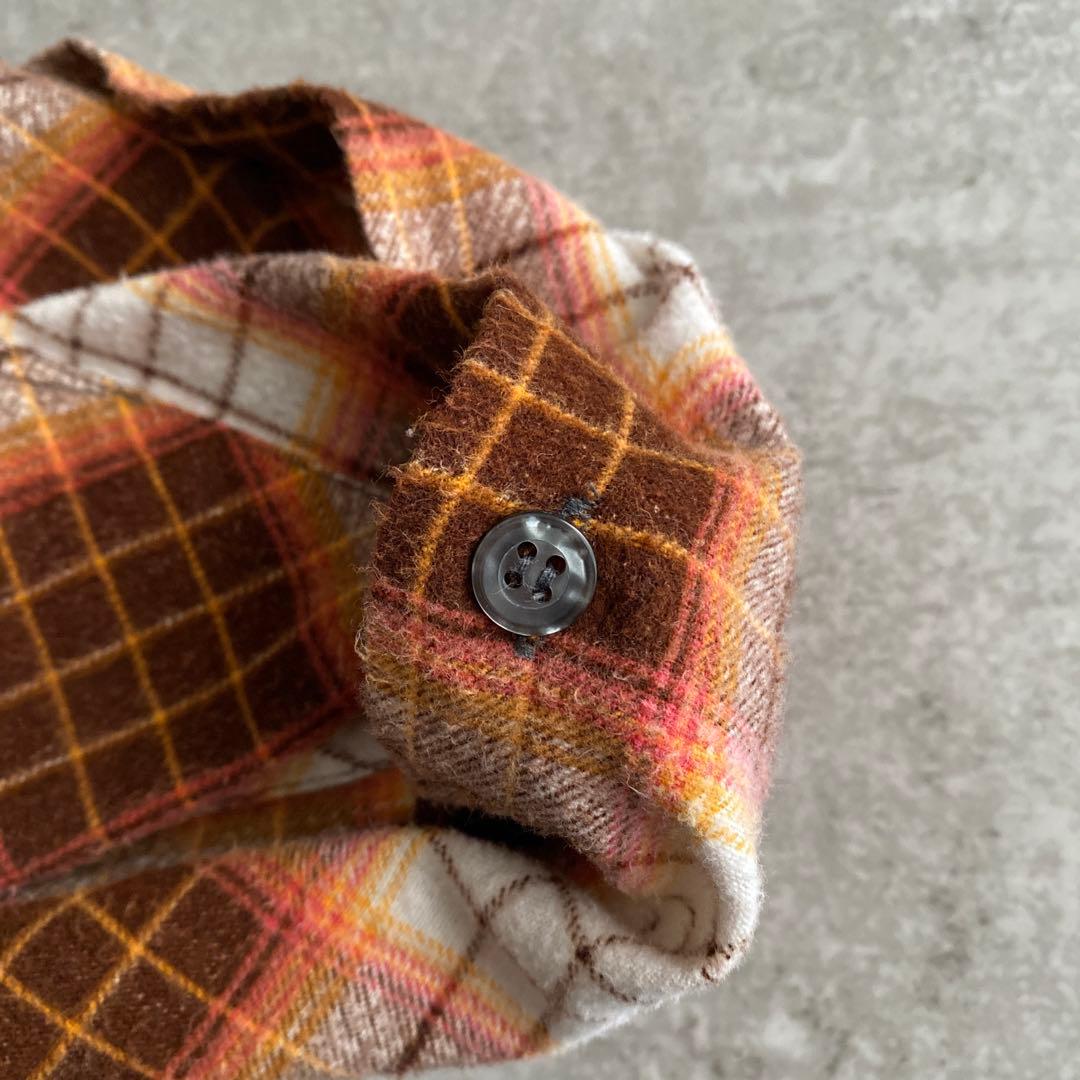 ド渋 神配色 70s CHANDLER オンブレ プリント ネルシャツ XL - メルカリ