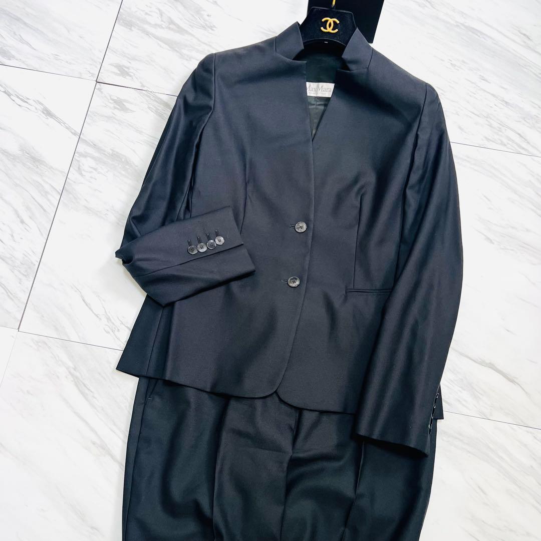 美品 LLサイズ マックスマーラ 白タグ パンツスーツ セットアップ 美品 大きいサイズ MAXMARA マックスマーラ 白タグ カラーレス