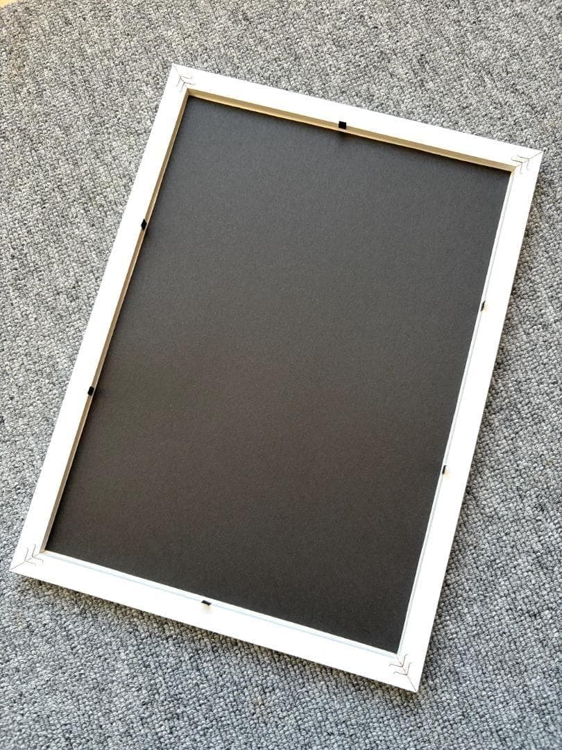 原田泰治『おぼろ月 新潟県津南町』B5サイズ 額入り 印刷物 額装品