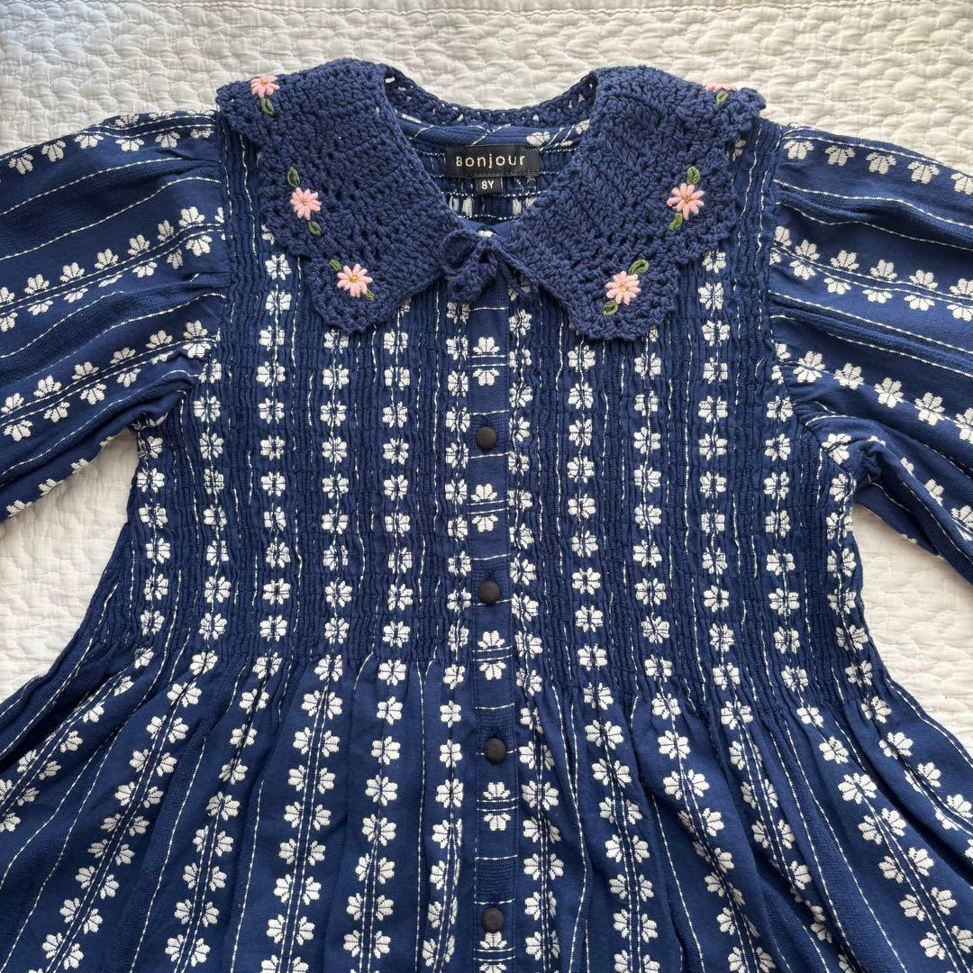 Bonjour diary Tunique Blouse 8y flowers - メルカリ