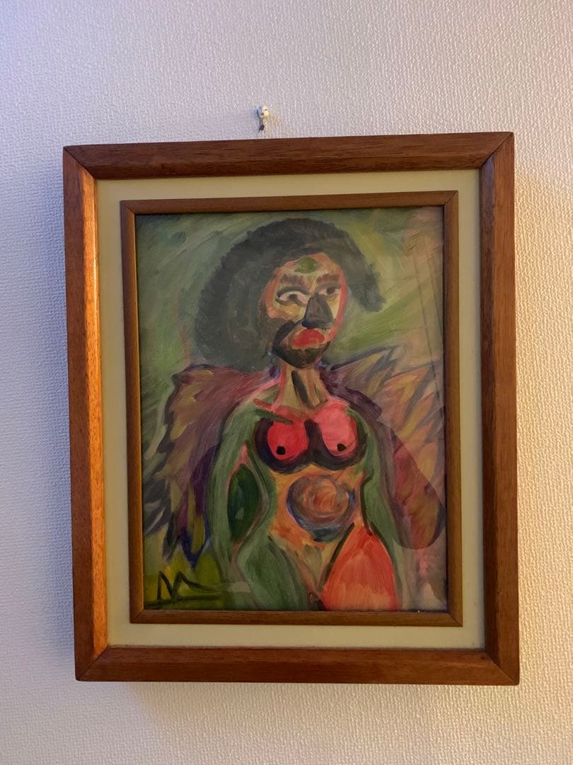 Three colours lady boy 油絵