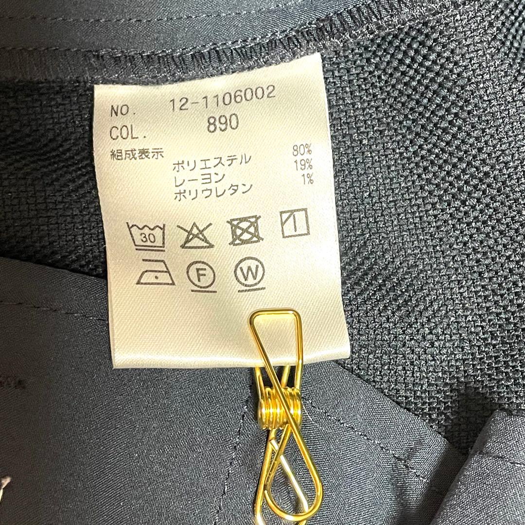 美品 PLST プラステ　ノーカラー　セットアップ　パンツスーツ　カノコ生地 M