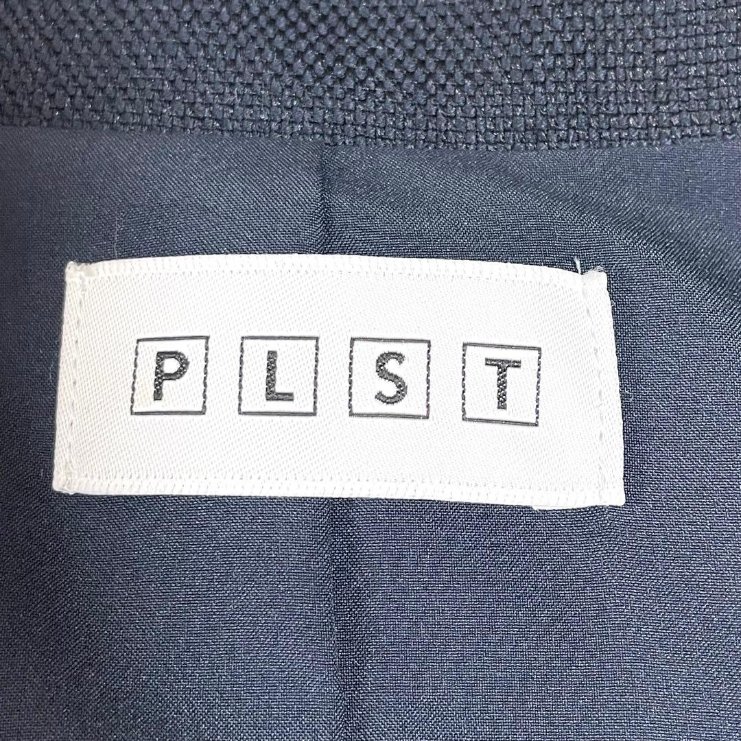 美品 PLST プラステ　ノーカラー　セットアップ　パンツスーツ　カノコ生地 M