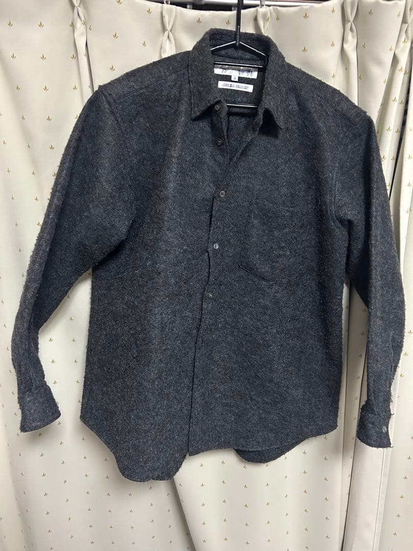 COMME des GARÇONS SHIRT 90s 縮絨　シャツ Comme des Garçons Shirt, Long Sleeve, Blue, Size M, Made in France, 90