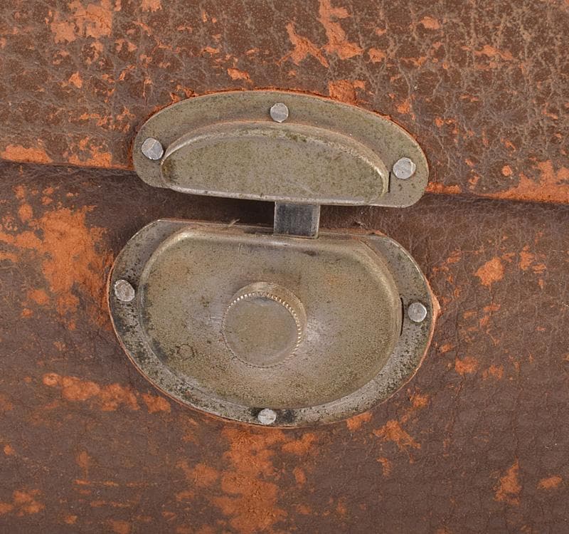 eyeknow74　中国　竹嵌縞黒檀牌背竹牌麻雀牌皮ケース付　M　8695