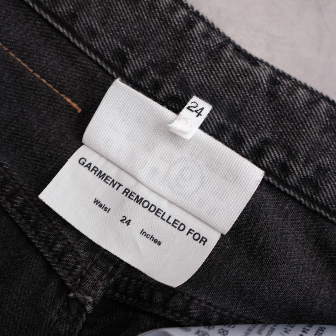 美品 MM6 ブラックデニム ラップパンツ 近年モデル ワイド 24ss - メルカリ