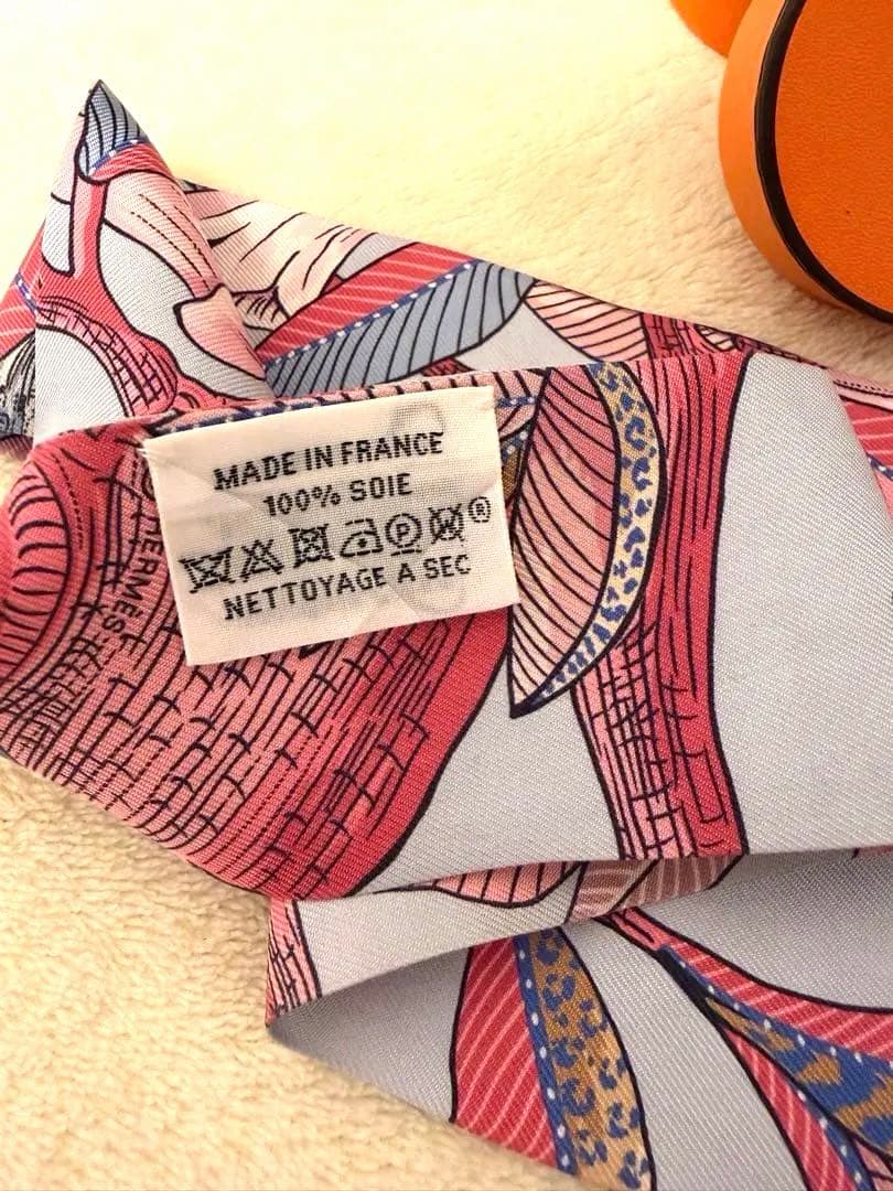 HERMES エルメスツイリーシルクスカーフ バード エルメスヘアバンド