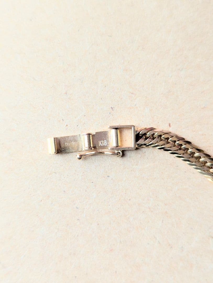キヘイ8面 トリプル ブレスレット アンクレット K18 24cm 12.1g