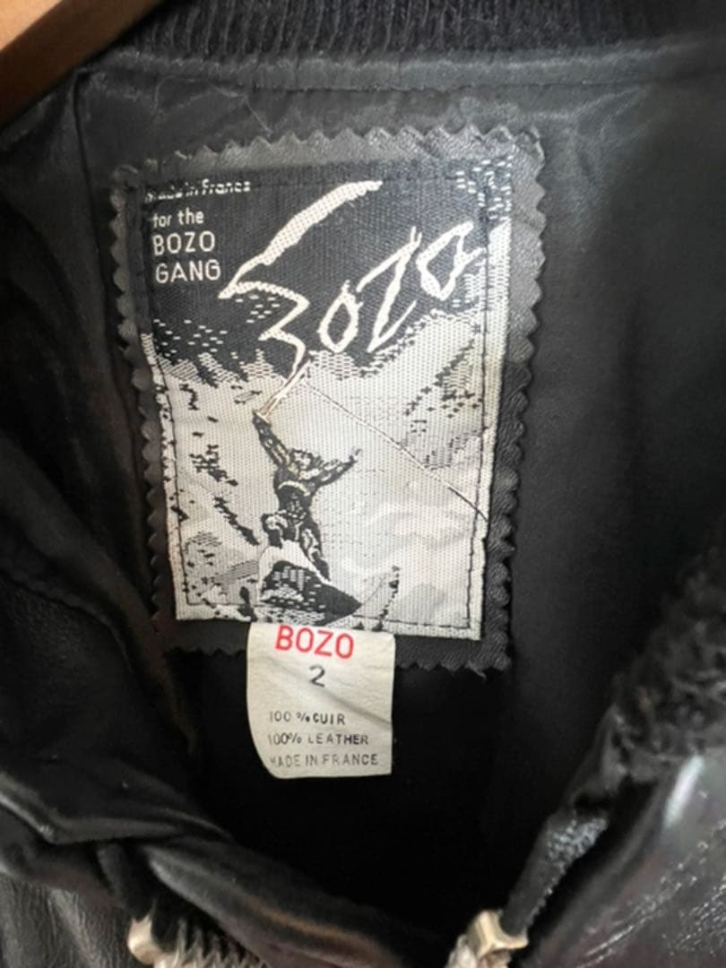 THE BOZO GANG フランス製100%LEATHER ボンバージャケット - メルカリ