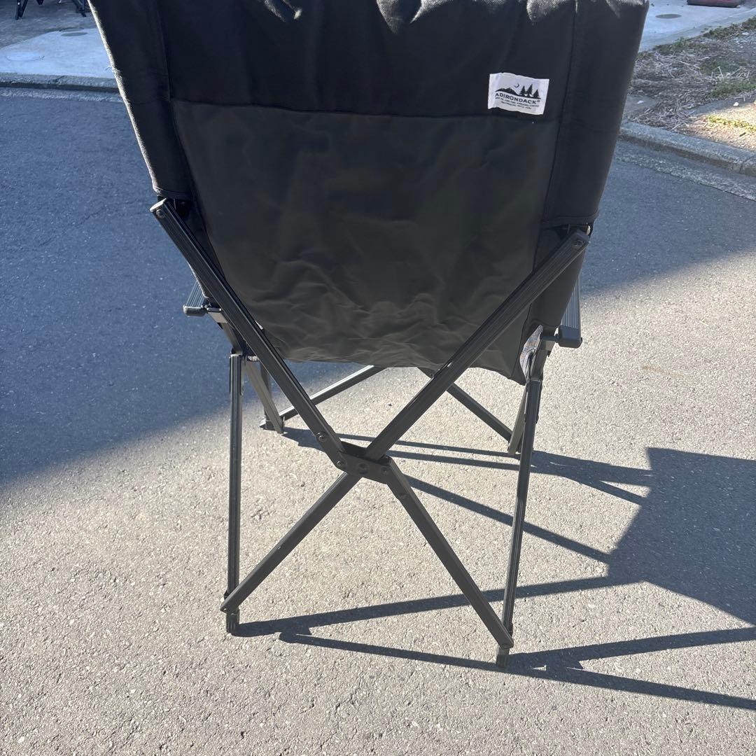 アディロンダック キャンパーズチェア 黒ブラック 収束型 穴あきなし 2