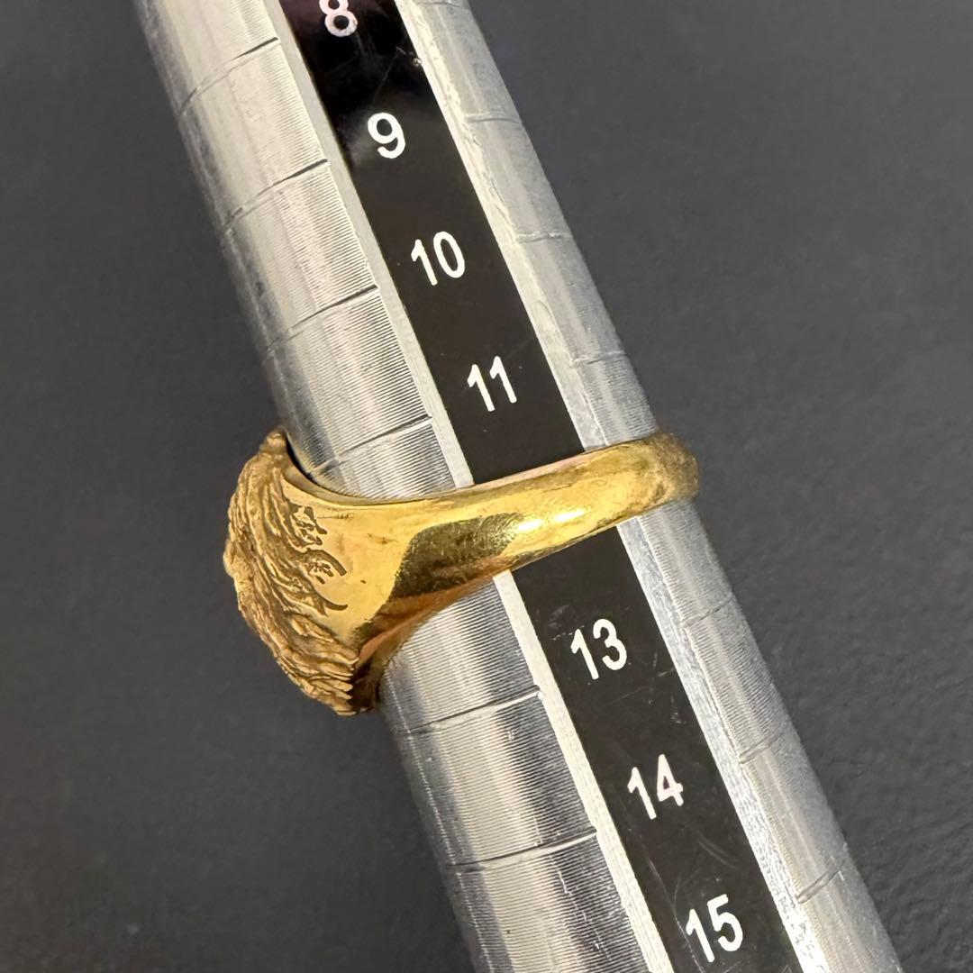 B013022) K18ダイヤリング 約12号 犬 18金YG 指輪 - メルカリ