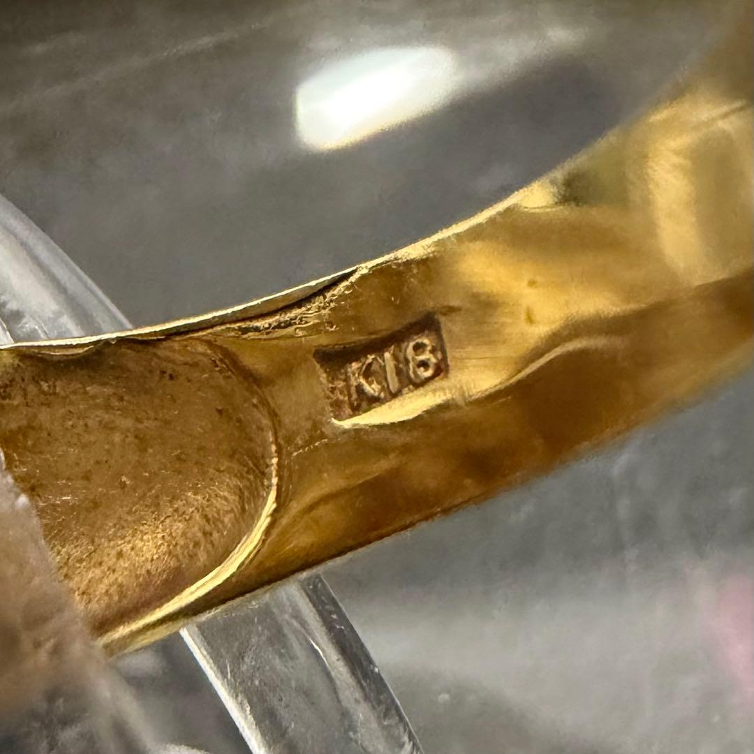 B013022) K18ダイヤリング 約12号 犬 18金YG 指輪 - メルカリ