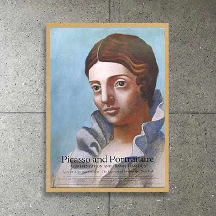 額装済/オルガの肖像（パブロ ピカソ）/アートポスター Amazon.co.jp: Pablo Picassoパブロ・ピカソ偉大なる画家の作品