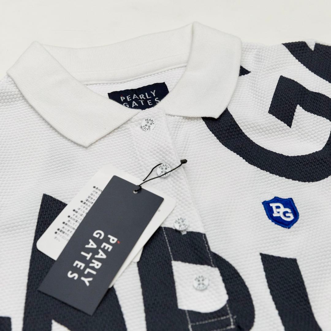 新品タグ付】PEARLY GATES ポロシャツ ホワイト - メルカリ