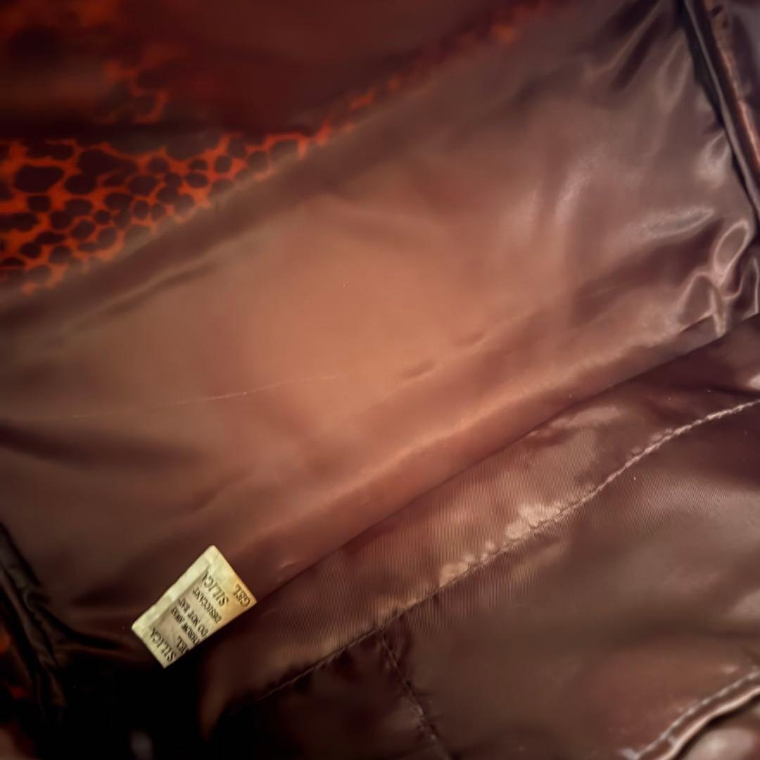 ハローキティ レオパード 総柄 ヒョウ柄 ボストンバッグ ブラウン