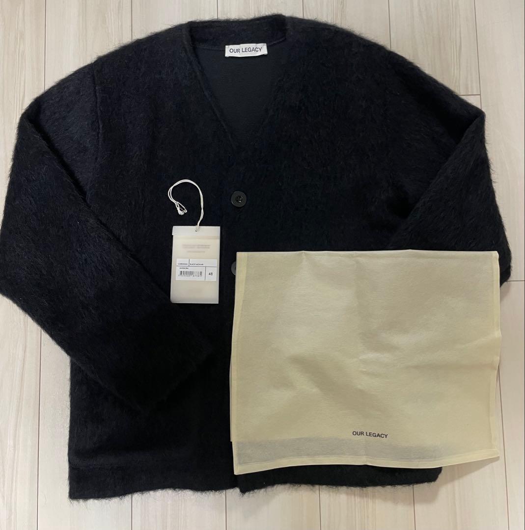 OUR LEGACY モヘア カーディガン 黒　48 新品未使用　アワーレガシー OUR LEGACY アワーレガシー CARDIGAN Black Mohair モヘアカーディガン